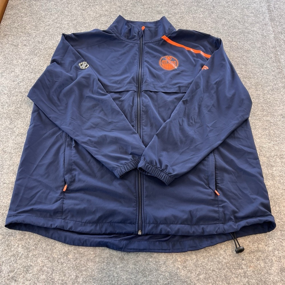 Edmonton Oilers Fanatics Men's Authentic Pro Rinkside Full Zip Jacket Size XXL